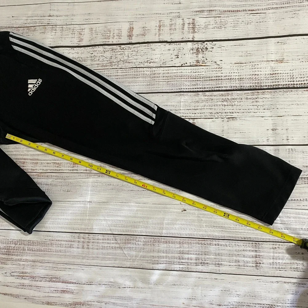 Adidas Black Athletic Track Jogger Pants Classic‎ 3-Stripes #18 Men's Size Small